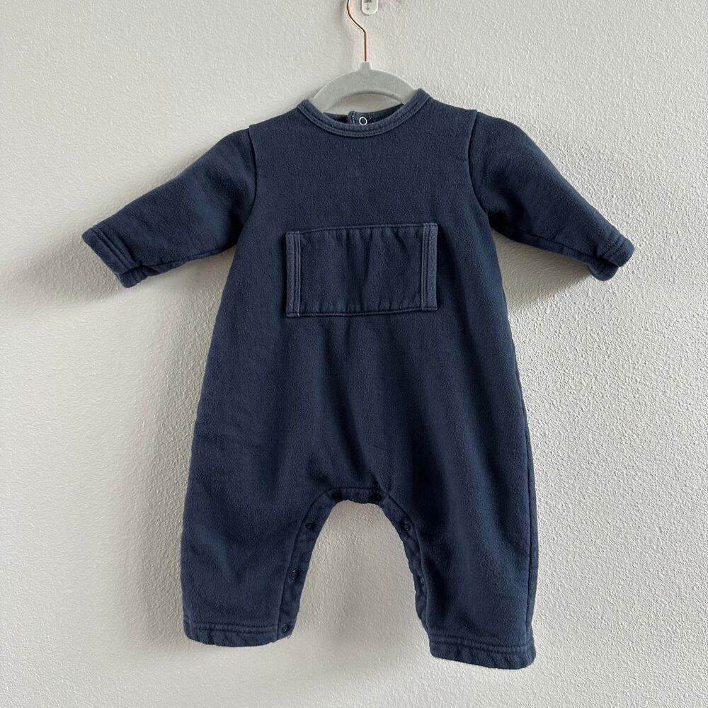 Petit Bateau Nably BLue Baby Snow winter bodysuit  Size 3M